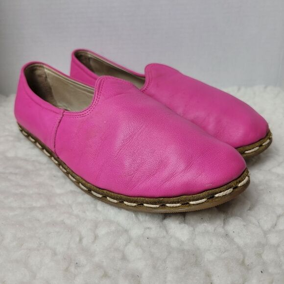 Sabah Slip On Unisex Shoes Size 8 Mens 10 Womens Condesa Pink Leather Rare Good  - Picture 1 of 9